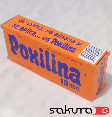 Poxilina Masilla Epoxi Caño Agua 10 Minutos X 250 Gr