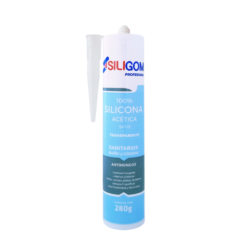 Sellador Silicona Sanitario Antihongos Siloc Acética 280g